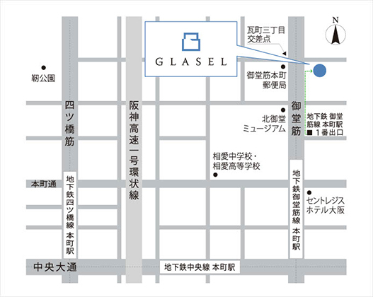 大阪営業所の周辺地図